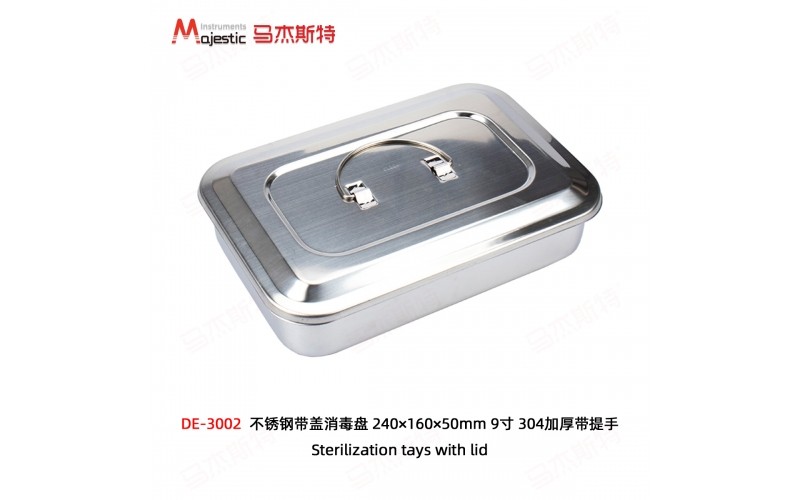 Sterilization Trays with lid and Handle (DE-3002)